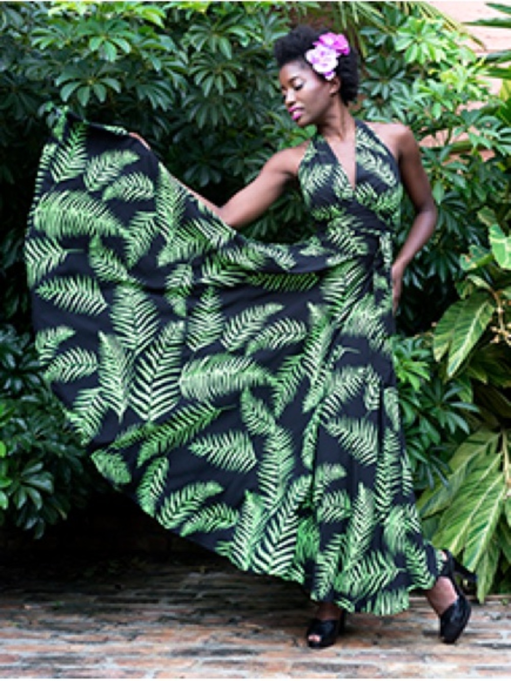 Trashy Diva Helena dress in Psychadelic Ferns